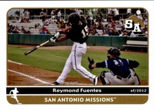 2012 San Antonio Missions Grandstand #10 Reymond Fuentes Manati Puerto Rico Card
