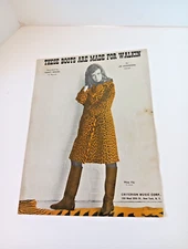 Vintage Sheet Music These Boots Are Made For Walking Lee Hazelwood 1966