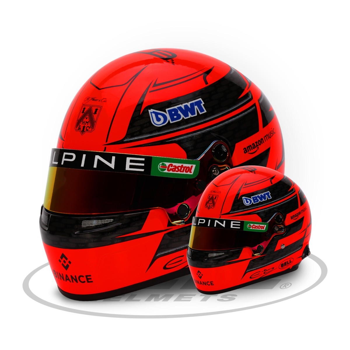 Alpine F1 Esteban Ocon 1/2 Scale Mini Replica Helmet 2024 Red - Main Image