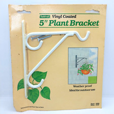 Vintage 5  Plant Hangar Bracket Hold-All White Wall Mount New Old Stock