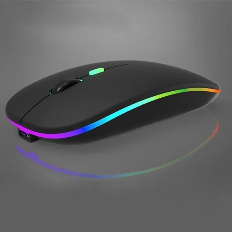 Souris sans fil rechargeable Bluetooth 5.1 + 2.4G ultra-mince silencieuse - Photo 4/4