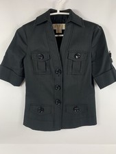 Michael Michael Kors Gray Black Blazer Jacket Women Size 2