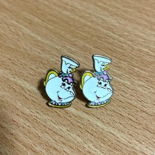 Disney Beauty and the Beast Teapot Earrings Used, Sanitized, Rare Accessory