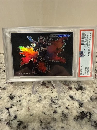 2020 Panini Obsidian - Color Blast Black Tom Brady #CBB15 PSA 8 Patriots SSP