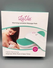 LaVie Warming Lactation Massage Pads Heat&Vibration Pumping Breastfeeding 2 PacK