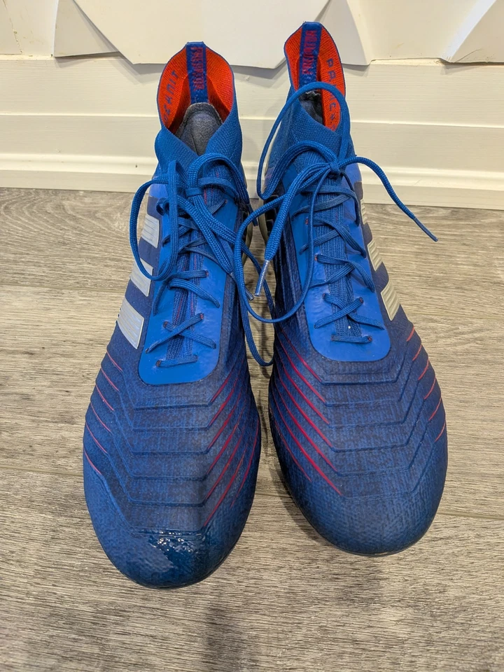 Botas de fútbol Adidas Predator 19.1 FG para hombre 11.5 azul audaz/plateado... Foto 2 de 4