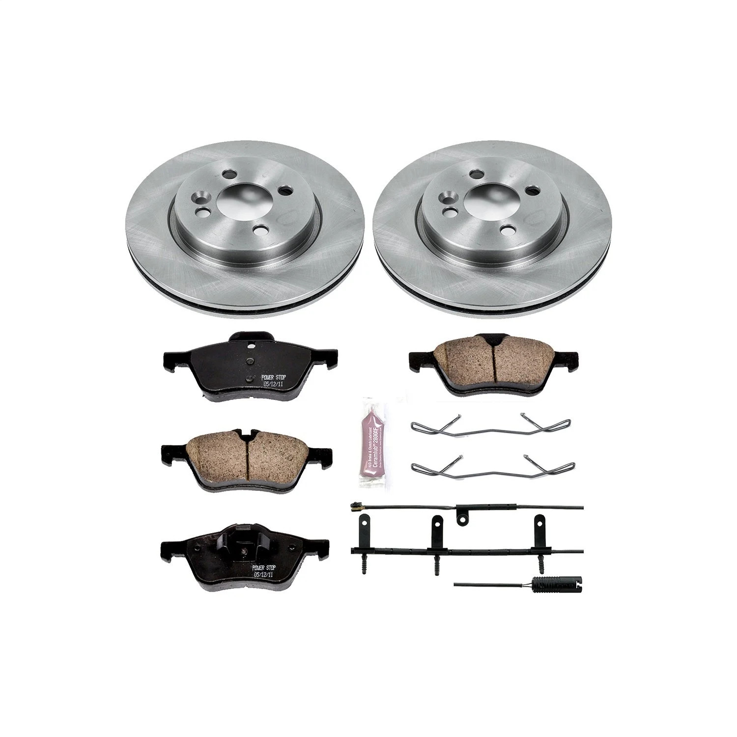 Power Stop KOE5780 1-Click Daily Driver Brake Kits Front OE Replacement Rotors Z