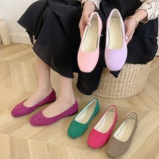 ⭐Womens Ballet Dolly Pumps Light Ballerina Flat Casual Slip On Ladies Shoes Size