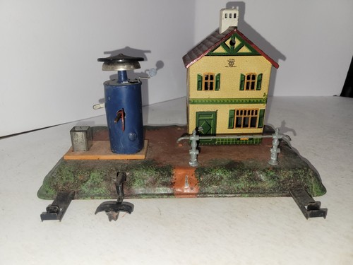Train avec gare et accessoires, Bing, vers 1906, échelle 0
