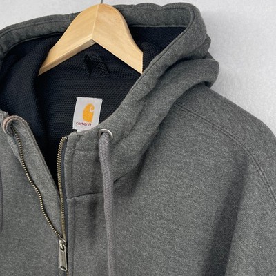 CARHARTT Hoodie 2XL Paxton Thermal Lined Full Zip Sweatshirt Rain