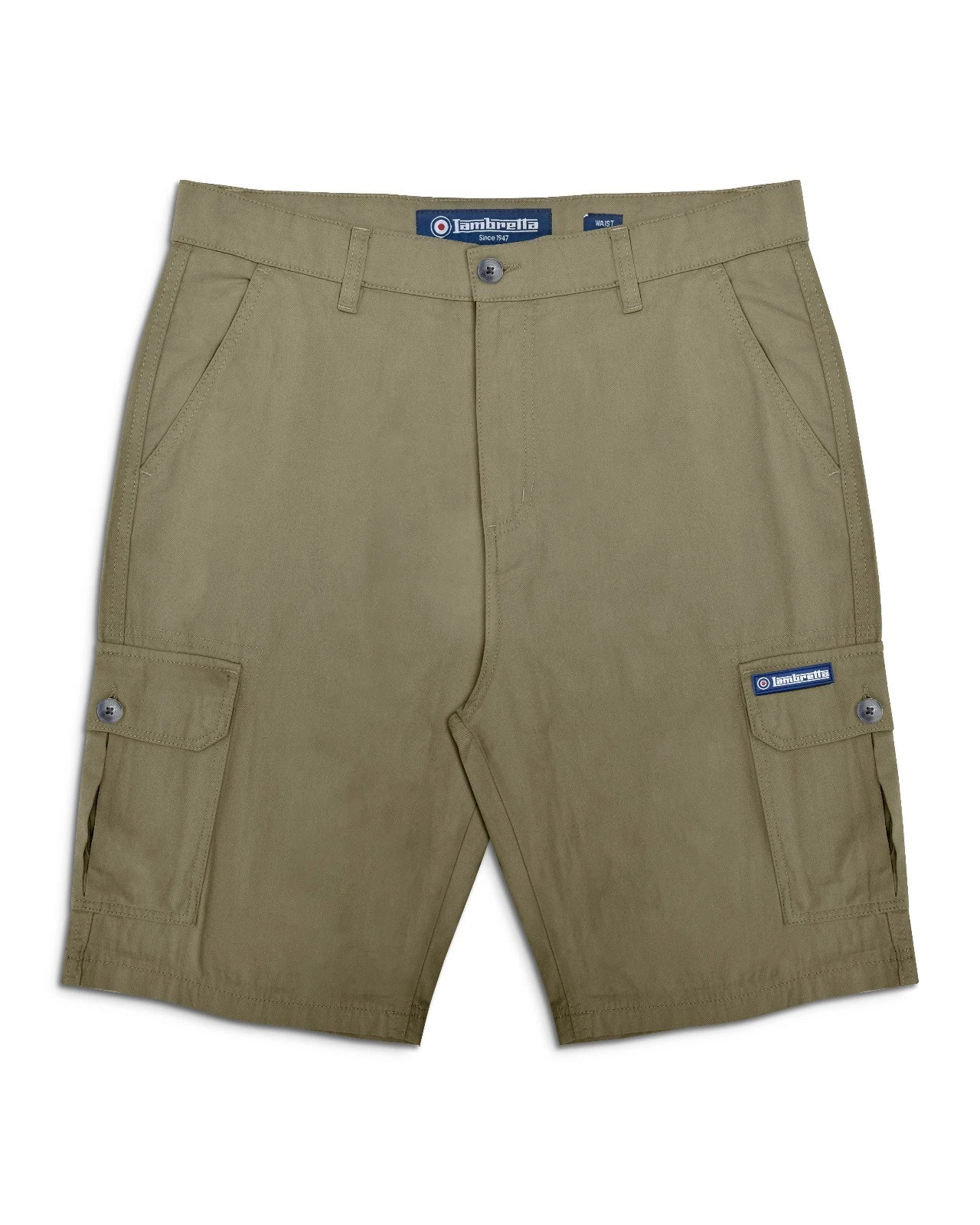 Lambretta Mens Khaki Cargo Pockets Casual Summer Shorts
Opens in a new window or tab
