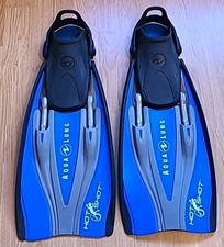 Aqua Lung Hot Shot Open Heel Adjustable Swim Scuba Fins-Regular-Italy Very Nice