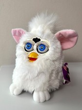 Furby Tiger Electrónico "Snowball" 1998 De Colección con Etiqueta y Ojos Personalizados - [Restaurado]