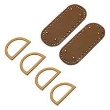 2pcs Bag Bases for Crochet 8.7" x 3.9" Oval Bag Bottom Shaper Brown