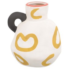 Modern Ceramic Flower Vase Milk Jug Vase With Handle Flower Desktop Flower Vase