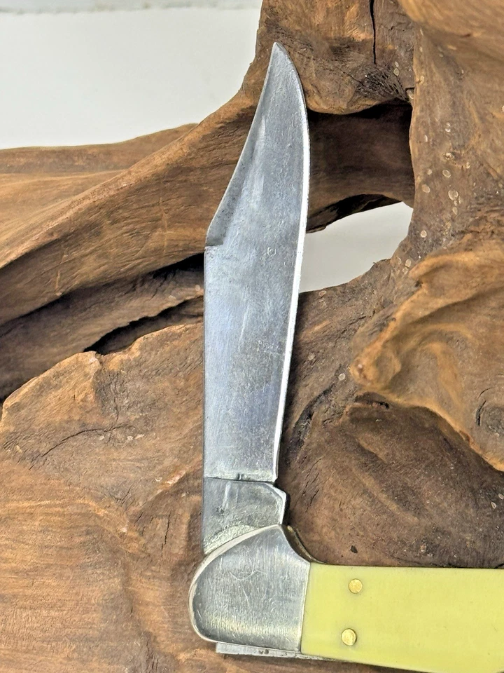 Navaja de bolsillo vintage Case XX USA 31549L CV hueso amarillo liso Copperlock 2002 Foto 4 de 4