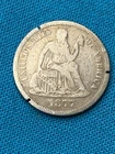 1877 S Seated Liberty Silver Dime- San Francisco, Fine Details