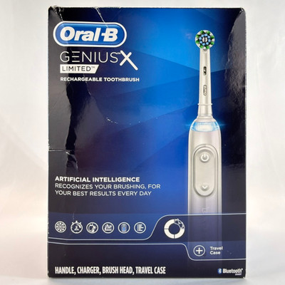 Oral-B Genius X Limited Rechargeable Electric Toothbrush White AI Coaching New