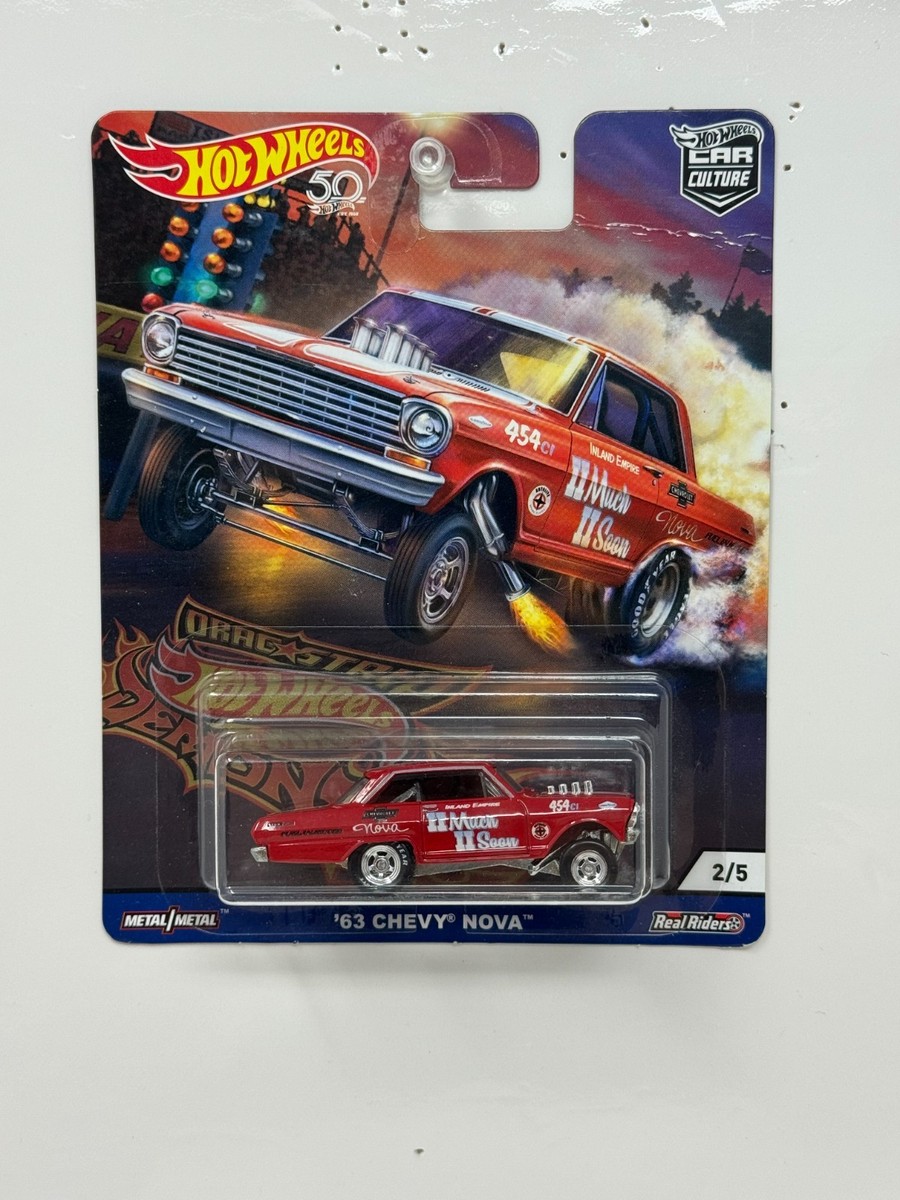 Hot Wheels Premium Drag Strip Demons 1963 Chevy Nova 1:64 Diecast