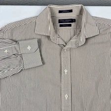 Daniel Cremieux Dress Shirt Men's XL Long Sleeve Button Up Tailored Fit Striped
