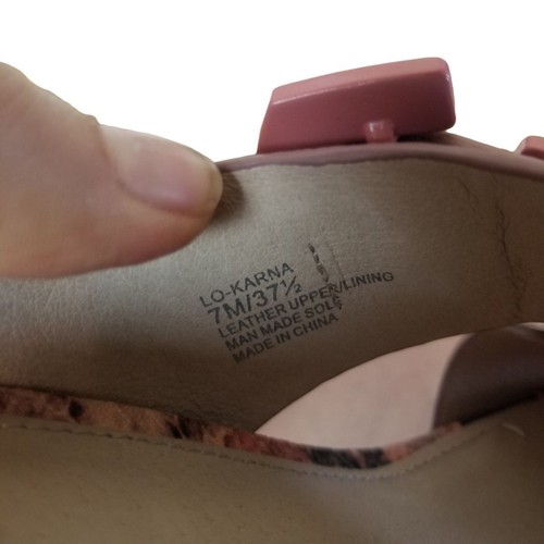 Louise Et Cie Shoes Slingback Sandals Heeled Sandals Leather Sandals 7M Pink - Picture 9 of 10