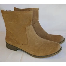 Crown Vintage Brown Suede Chelsea Boho Boots Slip on Womens 9.5