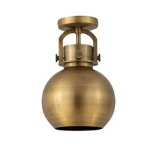 Innovations Lighting 410-1F-12-8 Newton Sphere Flush Newton - Brass
