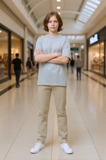 Old Navy Stretch Kids Khaki Tan Brown Slim Size 12 Casual Pants