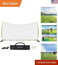 20ft x 10ft Lacrosse Backstop Net - Multi-Sport Backyard Barrier with Carry Bag