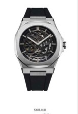 D1 MILANO SKRJ10 Skeleton Watch 41.5mm 316L Stainless Steel Rubber Strap NH70L