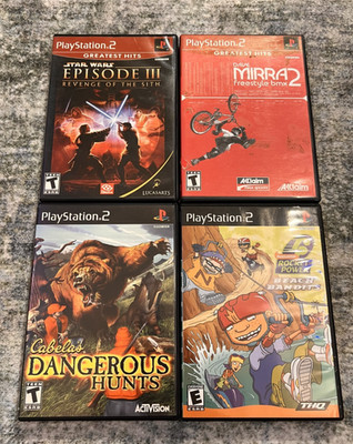 Playstation 2 Game Lot - Star Wars/Dangerous Hunts/Beach Bandits/Dave Mirra