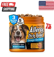 Dog Allergy Itch Relief & Immune Chews for Dogs with Omega 3 Itchy Skin