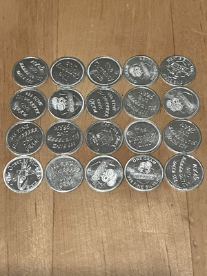 #ad 🔥Silver Lot Of 20 Silver 1 Gram Rounds 🔥 $117.84