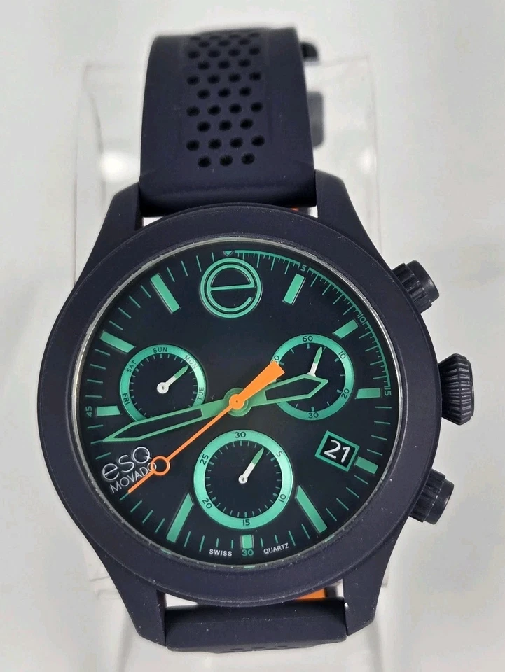 ESQ MOVADO SUIZO HOMBRE 43mm CRONÓGRAFO ACERO INOXIDABLE RESISTENTE AL AGUA 100M Foto 4 de 4