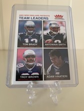 2003 Fleer Tradition - Team Leaders - Tom Brady, A. Smith, T. Brown, A. Vinateri