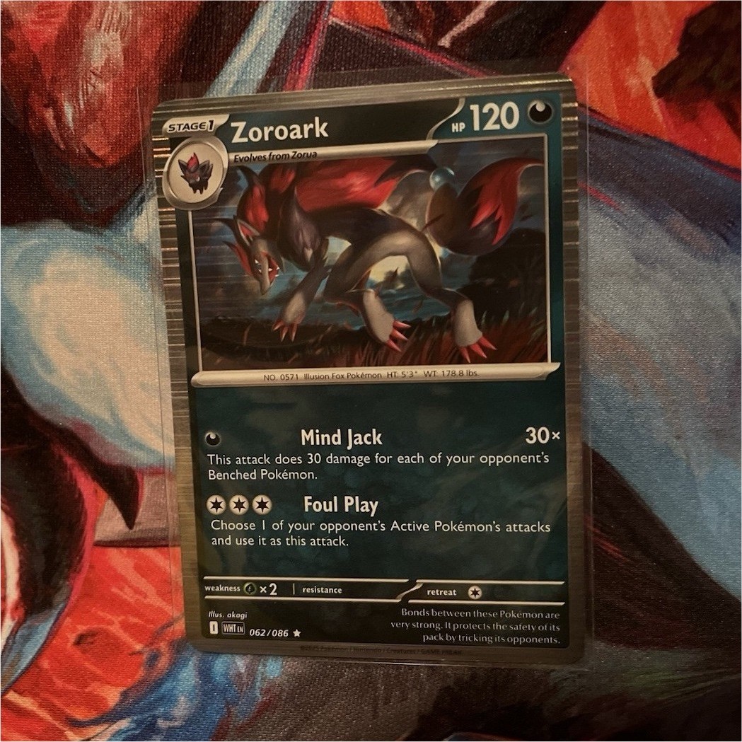 POKEMON CARD Zoroark 62/86 White Flare HOLO RARE