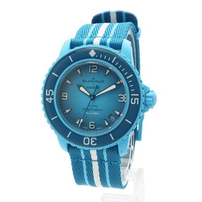 BLANCPAIN Fifty Fathoms Blue Lagoon Automatic Watch Nylon Used From Japan From J