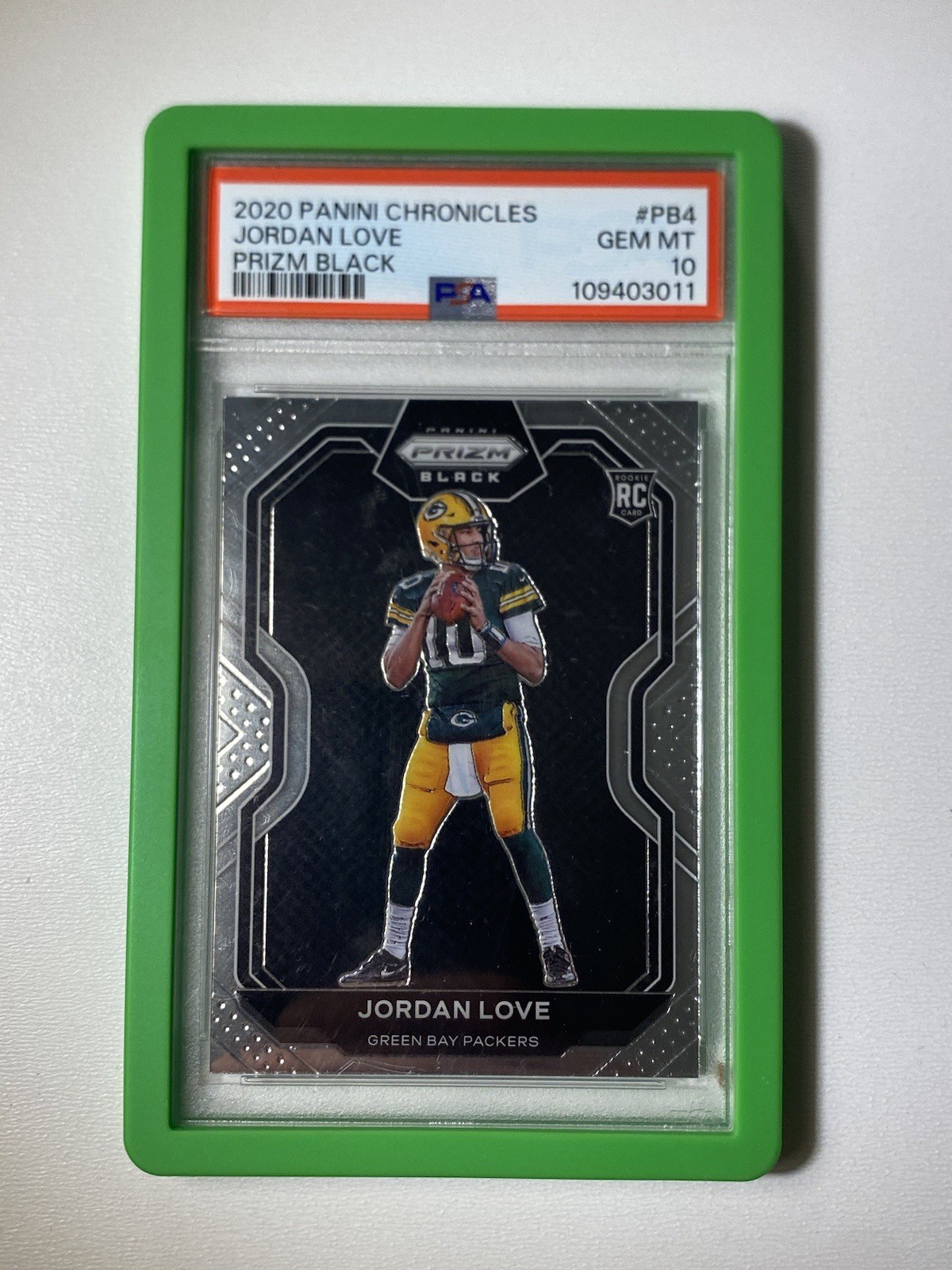Jordan Love Panini Chronicles Prizm Black #PB4 Black Finite 1/1