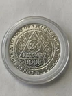 1/2 oz Silver .999 Medal-  Serenity Prayer AA Token Recovery Coin - 24 Hours