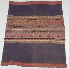 Manta de Lana Tribal Tejida a Mano Aguayo Tradicional Boliviana De Colección 103x86cm