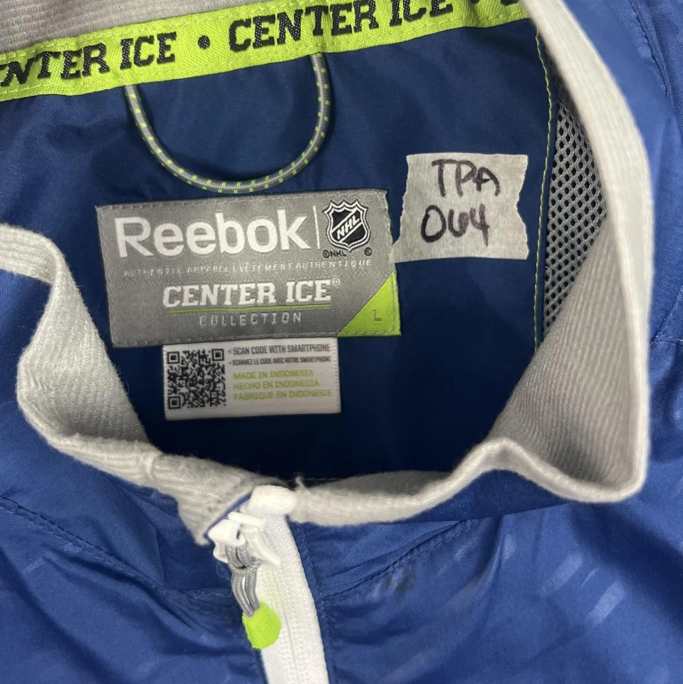 Tampa Bay Lightning Jacket Mens Large Blue NHL Hockey Reebok Full Zip Center Ice - Image 4 of 4