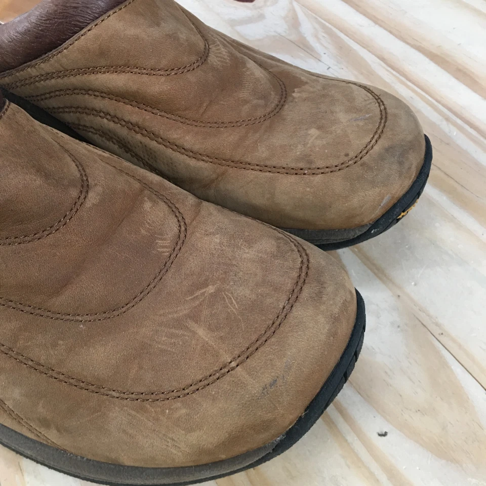 Zapatos Merrell Mujer 9.5 Marrón Gamuza Selva Acolchados Slide Mocha Mula Cuero Tostado Foto 3 de 4