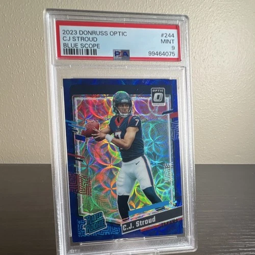 2023 Panini Donruss Optic C.J. Stroud Blue Scope Prizm #244 PSA 9