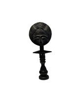 Vintage Hand Carved African Ashanti Akua'ba Fertility Doll Wooden Statue