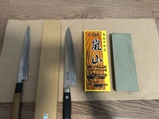 Japanese Carbon Steel Knife Set Lot of 2 Used...
