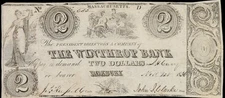 MA $2 ROXBURY The Winthrop Bank Massachusetts Nov. 1st, 1836 Haxby MA-1080 S5