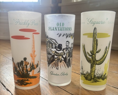 Blakely Oil And Gas AZ Collectible Tumbler Set Of 3 Frosted Glasses