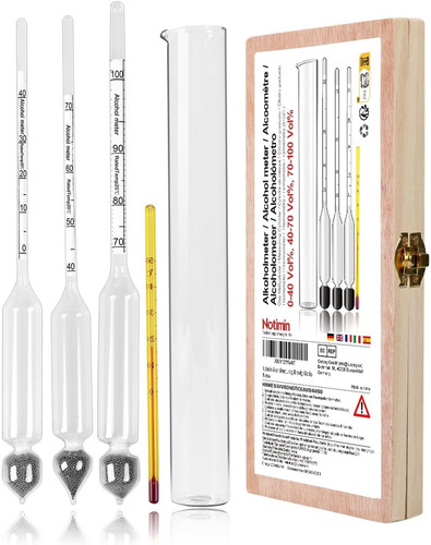 Alkoholmeter 3 Pcs 0-40 Vol%, 40-70 Vol%, 70-100 Vol% Alkoholmessgerät Tester Al