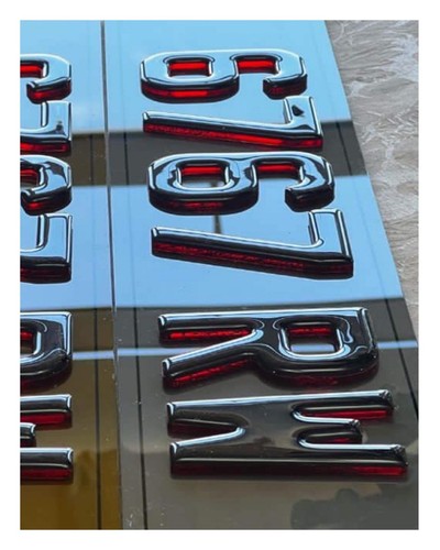 4d red Neons with 3d black gel tops on tinted Plates - Picture 3 of 4