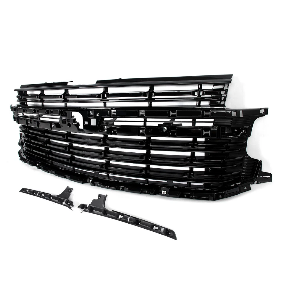 For 2021-2024 Chevrolet Tahoe Suburban LS LT RST Front Bumper Grille Gloss Black - Image 3 of 4